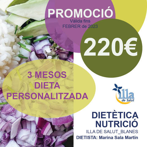 Nutrició i dietètica. Promoció 3 mesos.